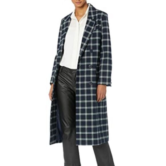 BB Dakota Women's Top Notch Check Plaid Coat NWT - Picture 1 of 3